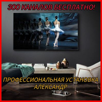 300 каналов бесплатно! Профессиональная установка телевизора