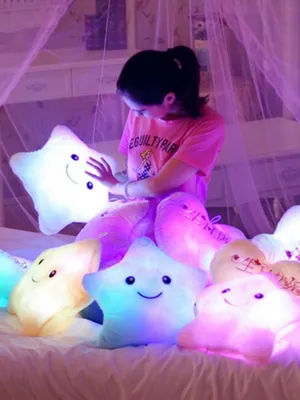 Ночник подушка LED, мягкая игрушка светильник для детей и интерьера де