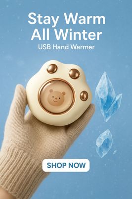 1. USB qo‘l isitgich – 55°C gacha issiq