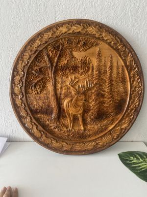 Резное деревянное панно