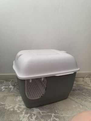 Закрытый кошачий лоток с двойным дном