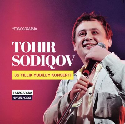 ARZON NARXDA! Tohir Sodiqov 2025 konsertiga bilet FANZONA 390.000 so’m