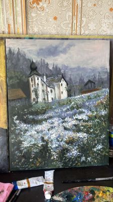 Этюд, картина маслом