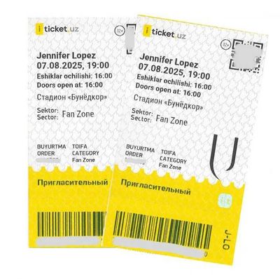 Jennifer Lopez konsertiga 2 ta bilet fan zone