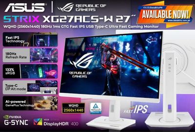 Монитор Asus rog Strix XG27ACS-W 27' 2k 180 ghz