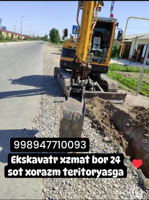 Ekskavatr xzmatlari bor