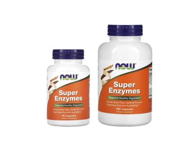 NOW Foods Super Enzymes суперферменты Enzimes 90 и 180 капсул