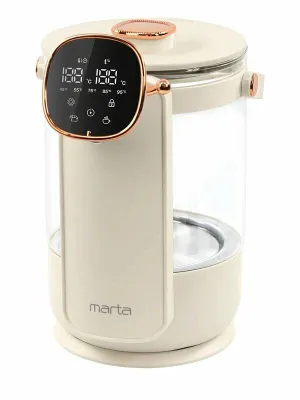 Термопот MARTA MT-TP2004A светло-бежевый/розовое золото 3 л