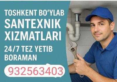 Santexnik 24/7 – Tezkor chaqiruv, sifatli xizmat Сантехник