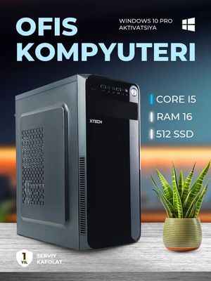 Офисный компьютер H61 / i5-2400 / RAM 16GB / SSD 512GB +klava mish