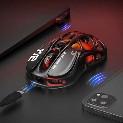 GravaStar Mercury M2 XTAL Black Premium Futuristic Wireless Game Mouse