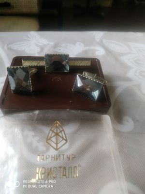Продаётся гарнитур Кристал СССР запонки и зажимы