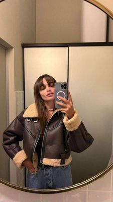 Дубленка укороченная ZARA