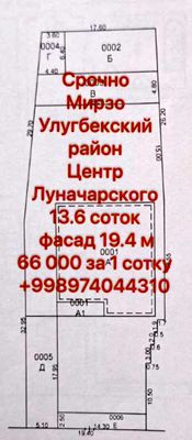 Цетр Луначарского . 13.6 соток под строительство.
