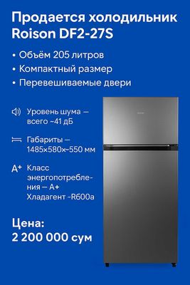 Продается холодильник / Muzlatgich Sotiladi Roison DF2-27S | 205 л