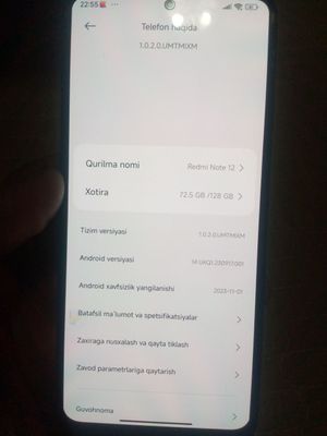 Redmi Not 12 ideal telifon kelishamiz kami bor