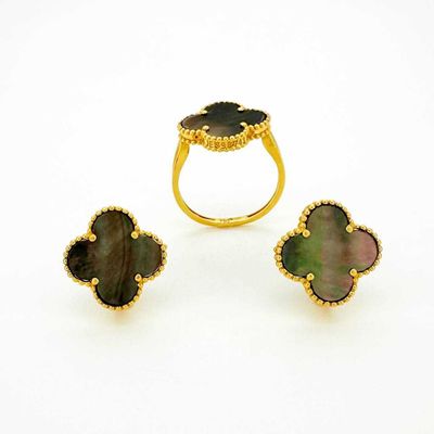 Золотой комплект в стиле Van Cleef & Arpels