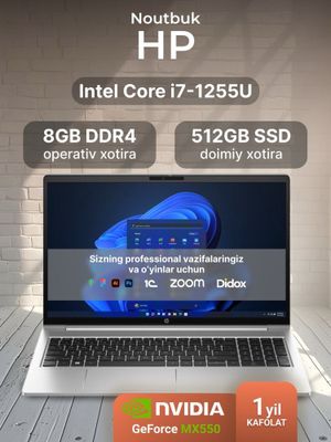 Ноутбук HP LAPTOP i7-1255U/512GB. Янги Пачка. Гарантия-12ой. Доставка.