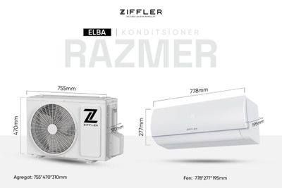Кондиционер ZIFFLER INVERTER Доставка бесплатная