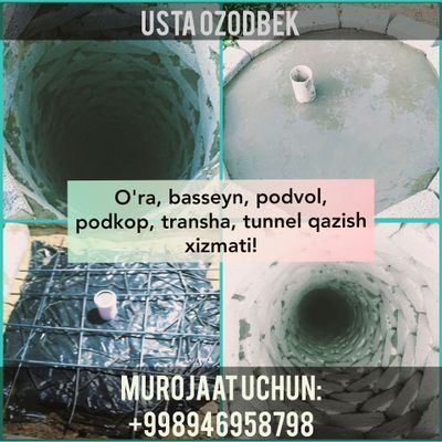 Urachi Ura o'ra ура transha podval podkop tunnel basseyn qazimiz