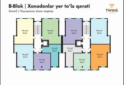 Yangi loyiha! 67.8 m² uy | O‘zgarish Sergeli, 2026 2- chorak