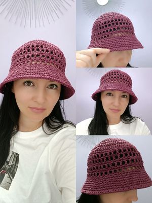 Стильная панама из Рафии.