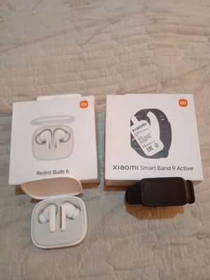 Наушники оригинал,редми будем 6.часы смарт xiomi smart band9active