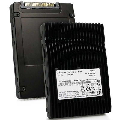 SSD Micron 7450 PRO 960GB NVMe U.3 (15mm) PCIe NVMe Gen4 для сервера