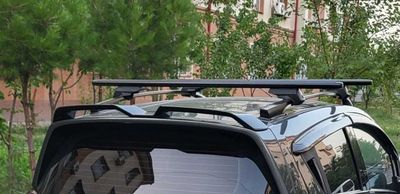 Багажник на крышу с рейлингами Argo 125см - черного цвета с замком