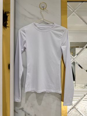 Базовый белый лонгслив, XS