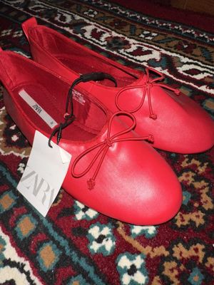 Zara orginal красный пинтерест балетки