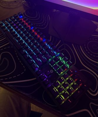 Механическая игровая клавиатура HP GK100F проводная с RGB подсветской.