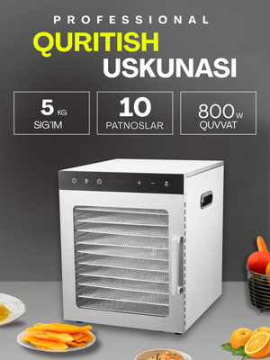 Sabzavot va mevalar uchun quritgich US-10