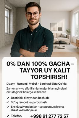 0%dan 100% gacha dizayneriski remont