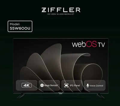Телевизор ZIFFLER 50 до 100 диагональ Smart Android Tv голосовое упра