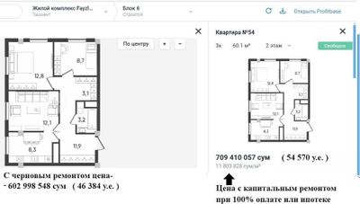 Ипотека, котлован! Новострой 2026г. 3/2/9 ав.газоблок 60м². Т/ц Компас