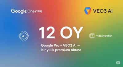 Подключу Google One Pro 2TB + VEO3 AI на 12 месяцев