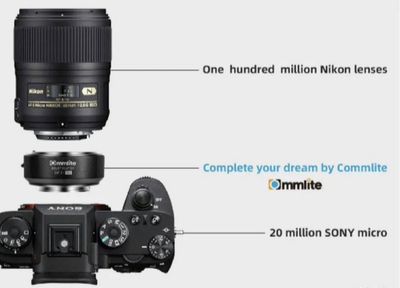 Commlite Cm Enf-E1 Pro AF sony to nikon adapter