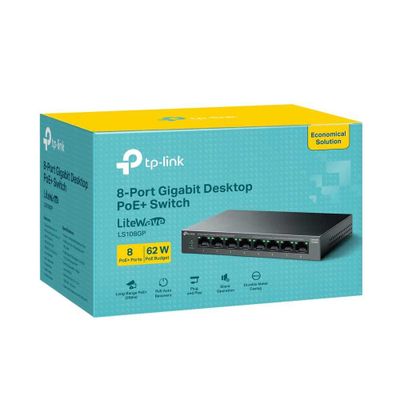 Tp Link LS1210gp |9 портовый коммутатор с (8 портов PoE+) и портом SFP