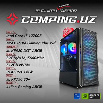 (NEW) 12700F/B760M/32Gb/512Gb/RTX5060Ti