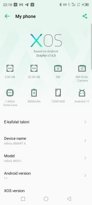 Infinix Smart 6 kafolat beraman