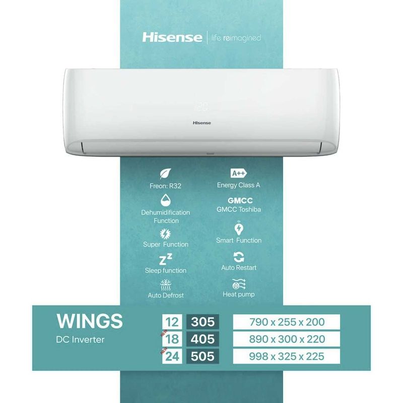 Кондиционер Hisense Wings 12 DC Invertor Кондиционер Hisense Wings 12 DC Invertor