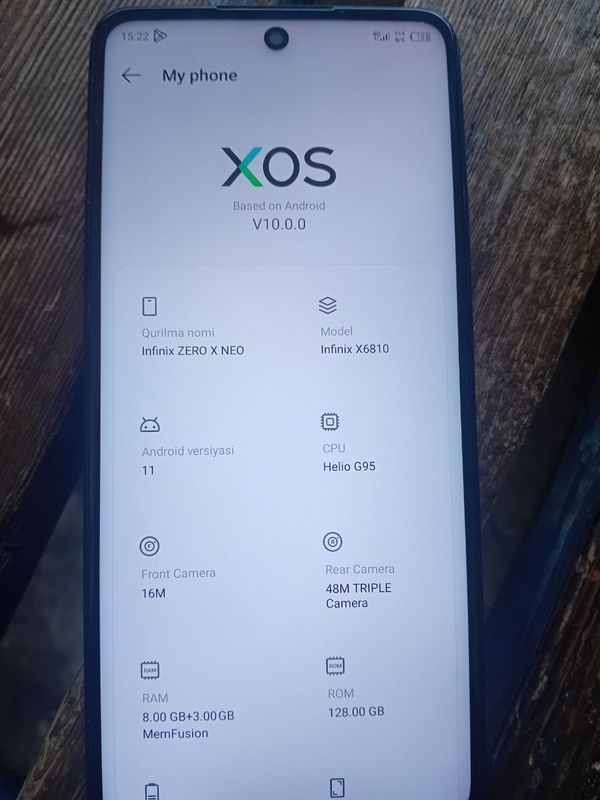 Infinix zero x neo 8+3/128gb Infinix zero x neo 8+3/128gb