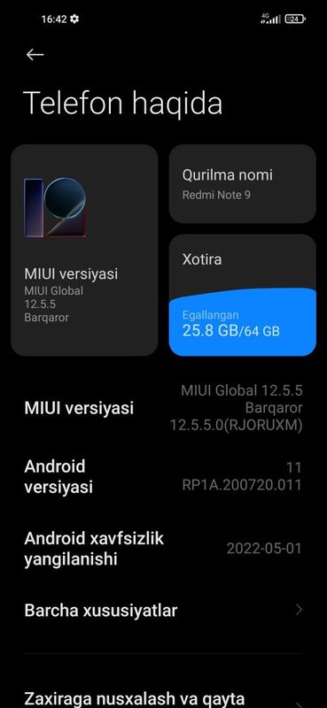 Redmi note 9 4.64 talik