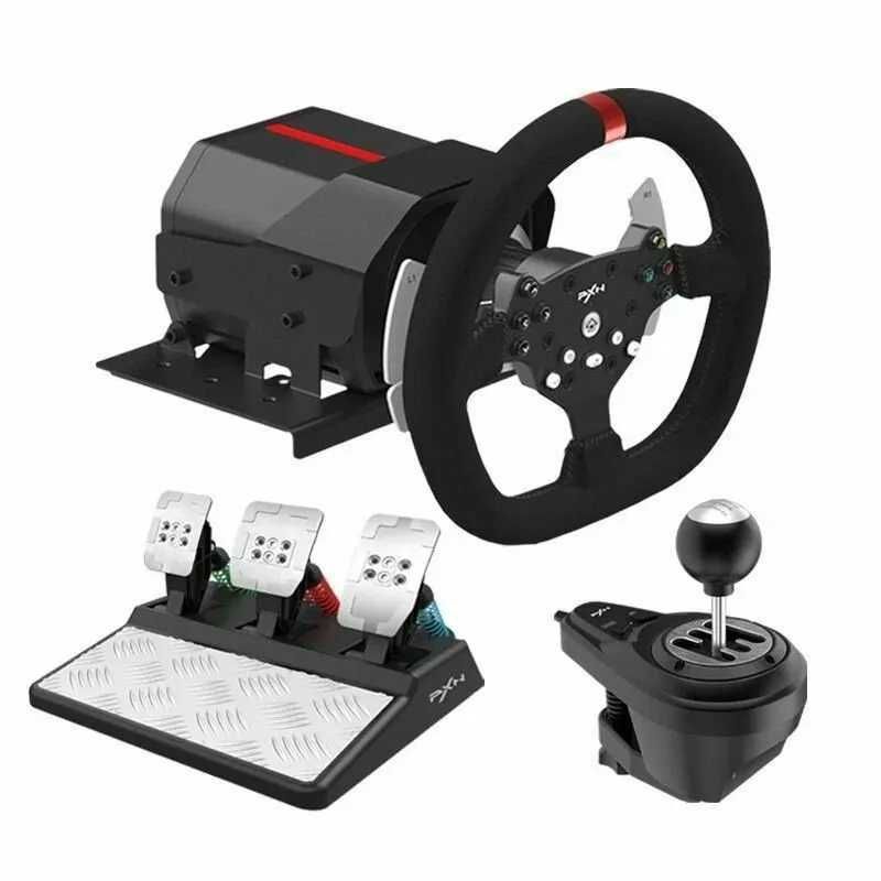 Игровой руль PXN V10 – 900° с педалями и механической коробкой передач