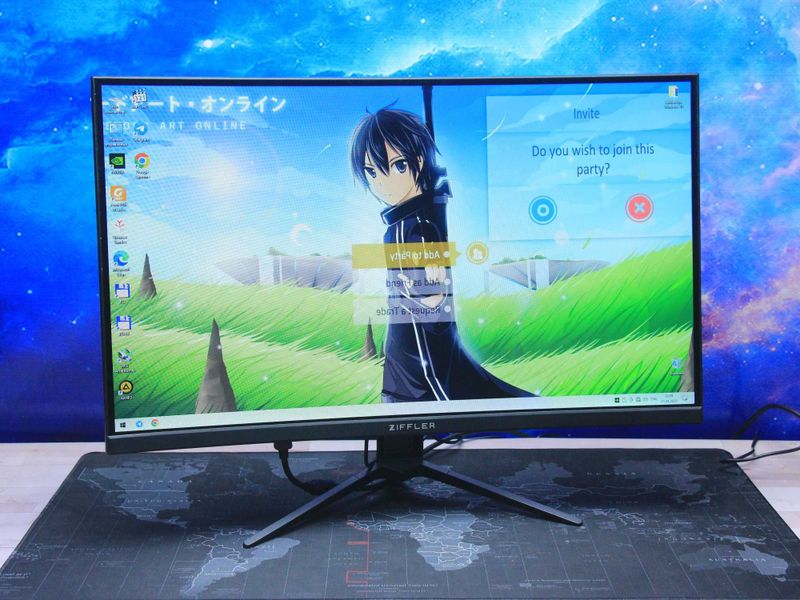 Ziffler RGB Curved 27" 180Hz o'yinlar va montaj uchun monitor Ziffler RGB Curved 27" 180Hz o'yinlar va montaj uchun monitor