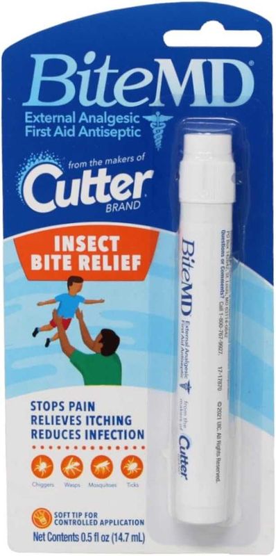 Cutter BiteMD карандаш-анальгетик и антисептик от укусов насекомых Cutter BiteMD карандаш-анальгетик и антисептик от укусов насекомых