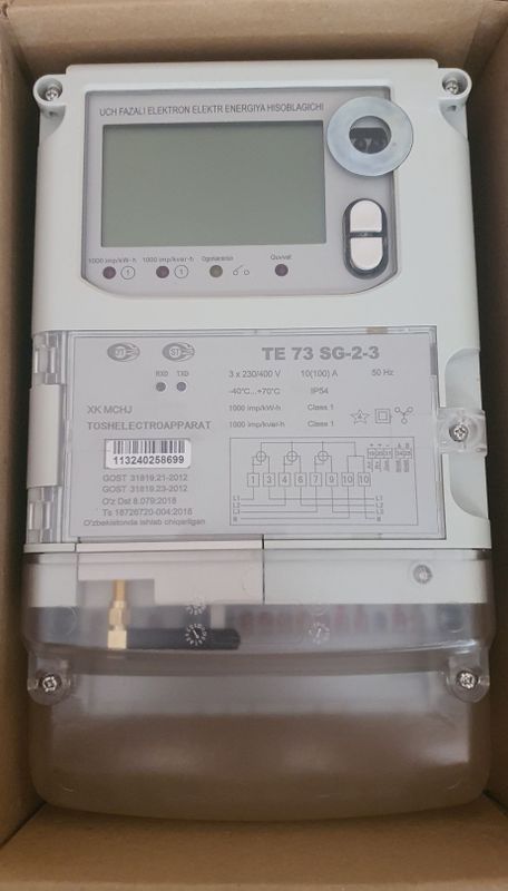 Uch fazali elektr hisoblagich TE 73 SG-2-3 100A