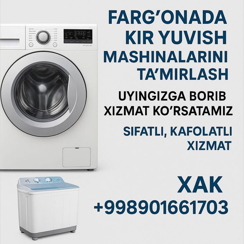 kir yuvish mashina ustasi