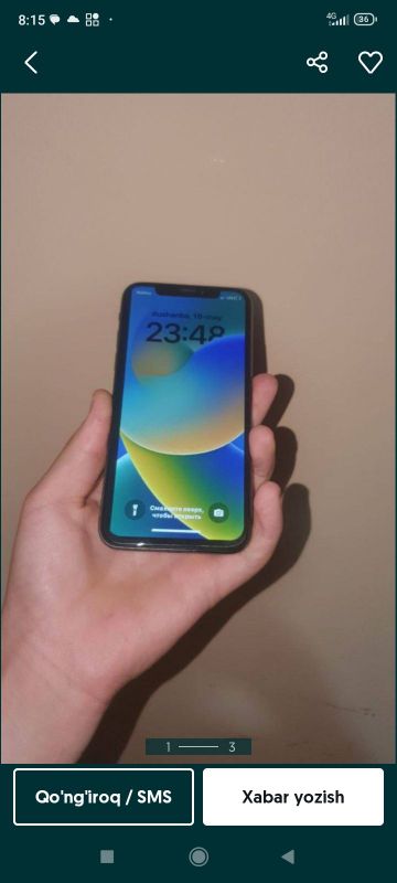 Iphone x 64 75% blac feca id turton iwlamidi